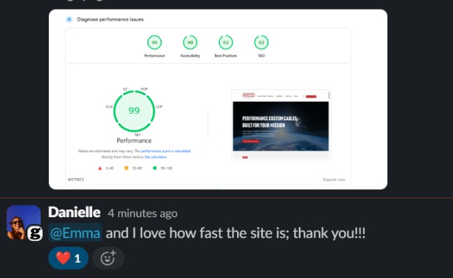 Client message about working with Santos Digital